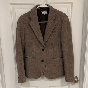 Brown Herringbone Blazer